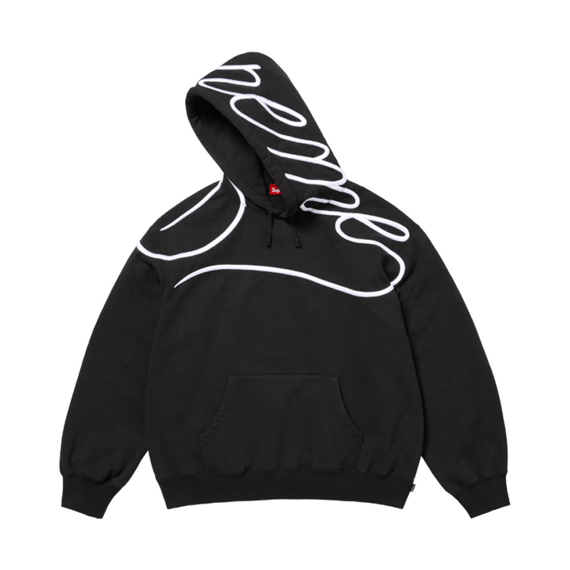 슈프림 숄더 스크립트 후드 스웨트셔츠 블랙 - 25SS(Supreme Shoulder Script Hooded Sweatshirt Black - 25SS) - 3