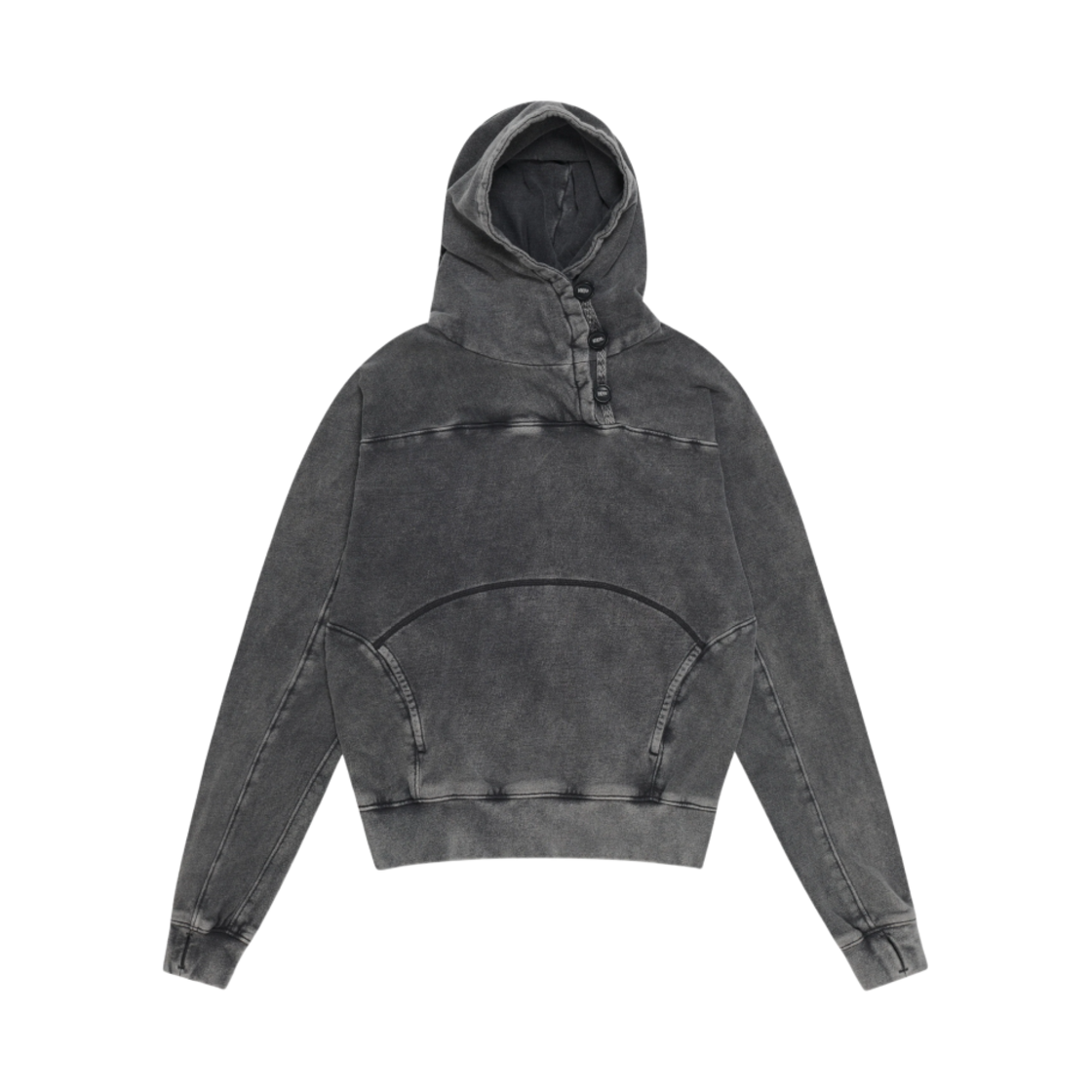 FW23-HD1CH Hyein Seo Button Hoodie Charcoal
