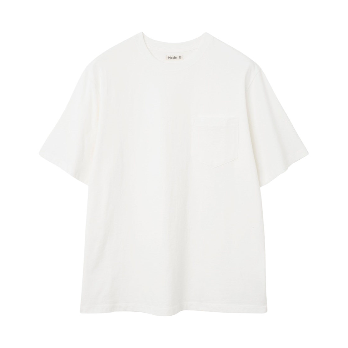 NOC049 Nocle Normal One Pocket T-shirts Off White