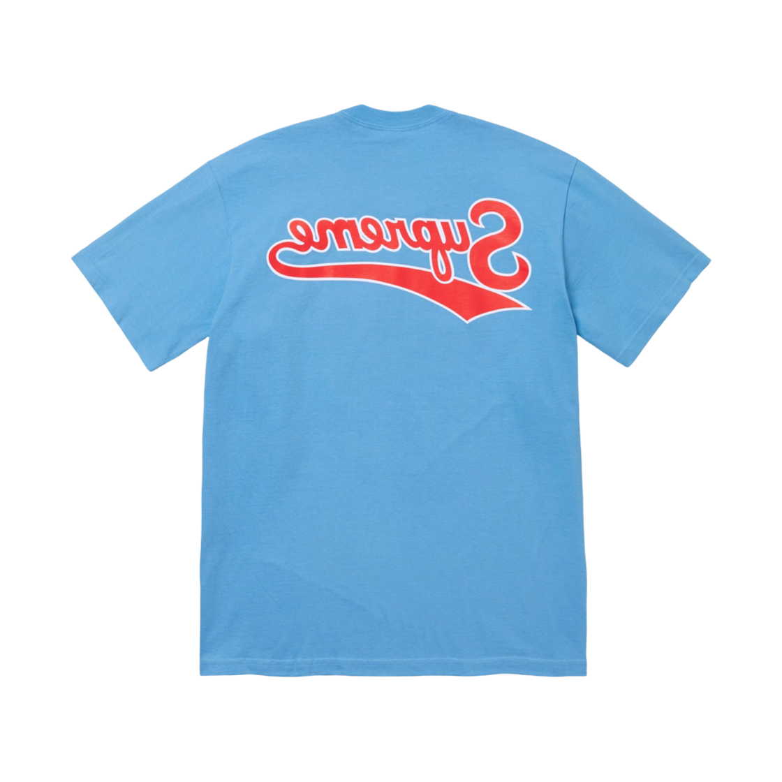 슈프림 백워즈 티셔츠 브라이트 블루 - 24SS