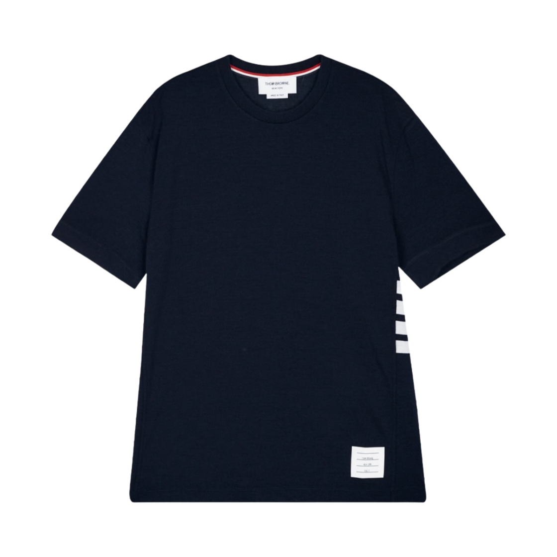 톰브라운 사선 숏 슬리브 티셔츠 네이비(Thom Browne 4 Bar Short Sleeve T-Shirt Navy)