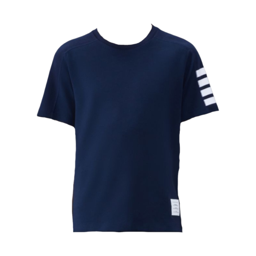 Thom Browne Milano Cotton 4-Bar T-Shirt Navy