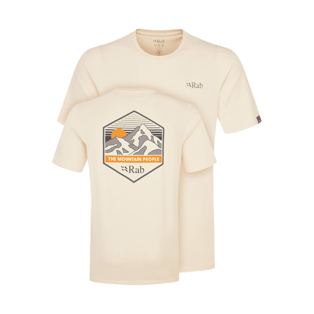 RABQCB660ECRSML Rab Stance Mountain Peak Tee Ecru