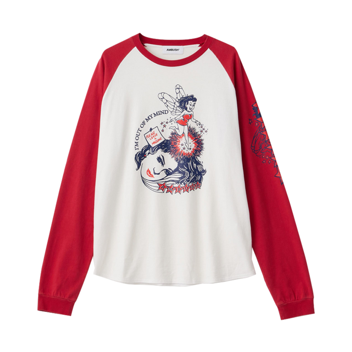 앰부쉬 래글런 롱 슬리브 티셔츠 화이트 - 25SS(Ambush Raglan LS T-Shirt White - 25SS)