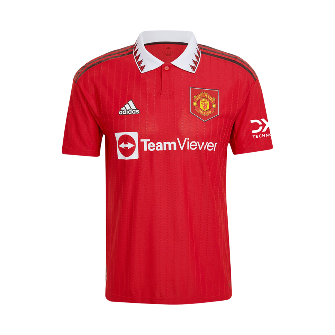 아디다스 맨체스터 유나이티드 2022/23 홈 어센틱 저지 리얼 레드 - US 사이즈 (논 마킹 버전)(Adidas Manchester United 2022/23 Home Authentic Jersey Real Red - US Sizing (Non Marking Ver.))