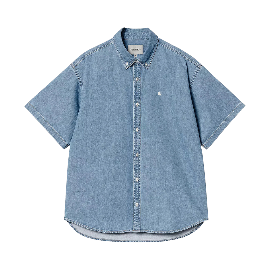 칼하트 WIP 숏슬리브 루카스 셔츠 블루 블리치드(Carhartt WIP S/S Lucas Shirt Blue Bleached)