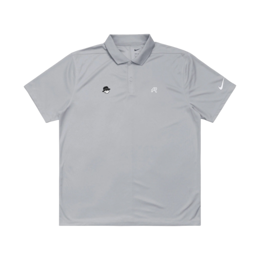 - Malbon Golf x Nike Dri-Fit Victory Solid Polo Cooper Buckets Light Smoke Grey