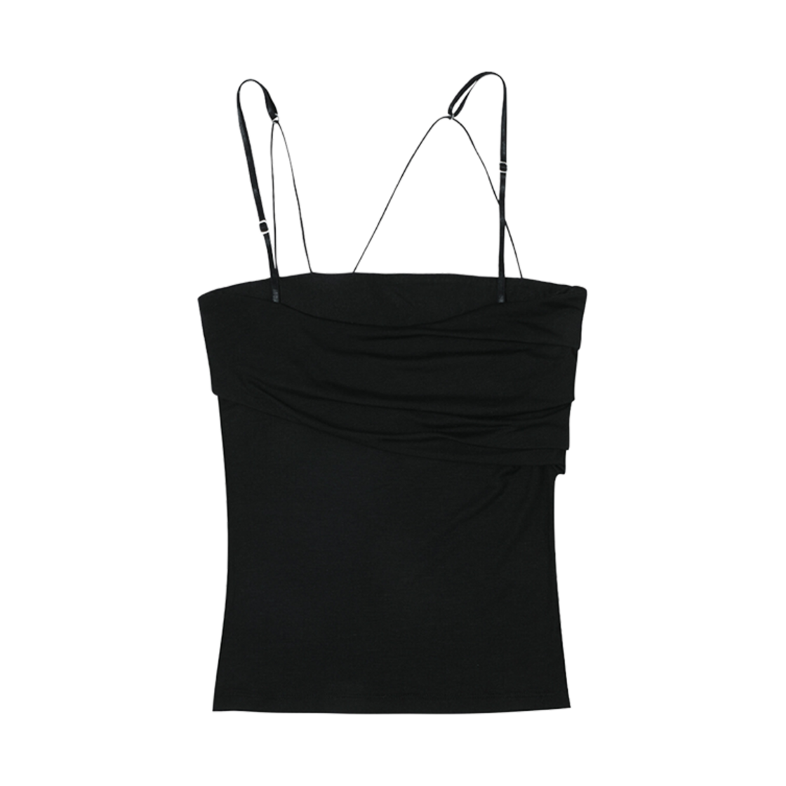 (W) 보헤미안 서울 폴디드 슬리브리스 탑 블랙((W) Bohemian Seoul Folded Sleeveless Top Black) - 2