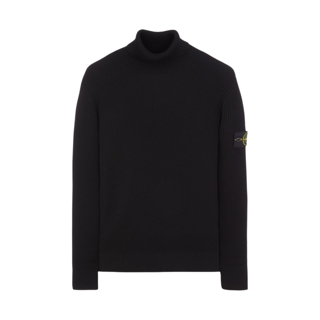 스톤 아일랜드 552C2 풀 립 울 터틀넥 니트 블랙 - 23FW(Stone Island 552C2 Full Rib Wool Turtleneck Knit Black - 23FW) - 1