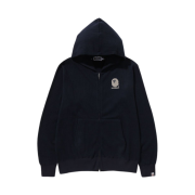 BAPE Pigment Dye Thermal Zip Hoodie Navy
