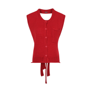 Perverze Wool String Top and Scarf Red