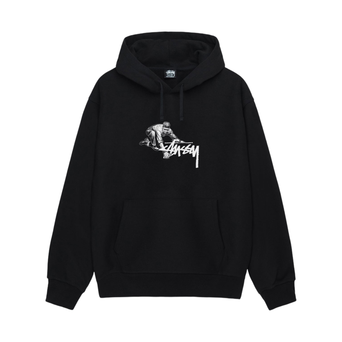 스투시 워커 후드 블랙(Stussy Worker Hoodie Black)