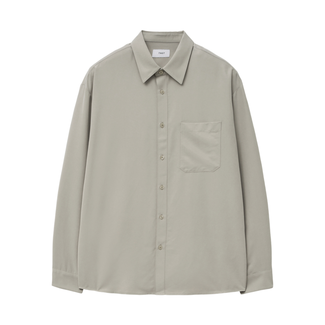 TNSH5E101I2 TNGT Semi Over-fit Tencel Shirts Beige