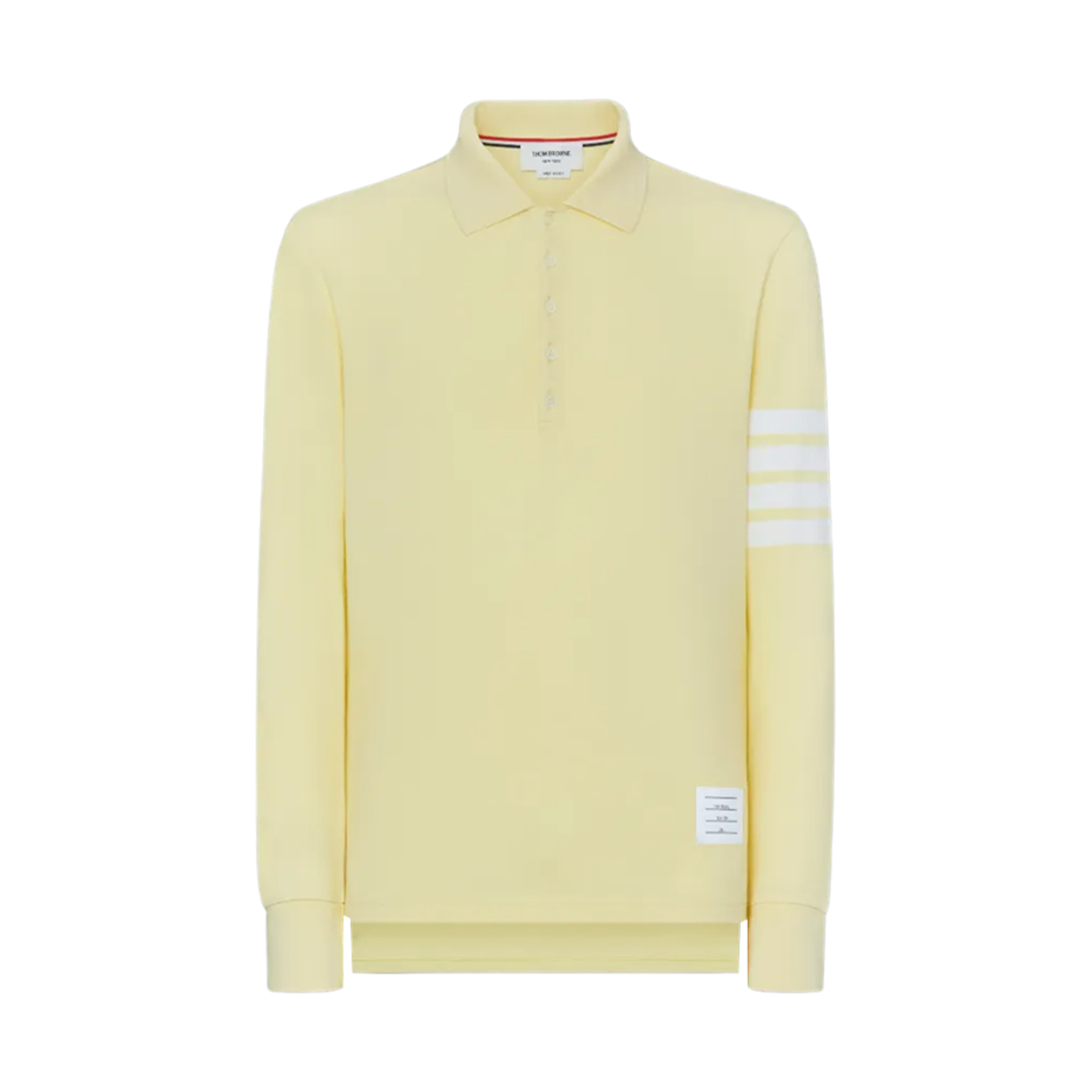MJP137G-07976-740 Thom Browne Classic Pique 4-Bar Polo Yellow