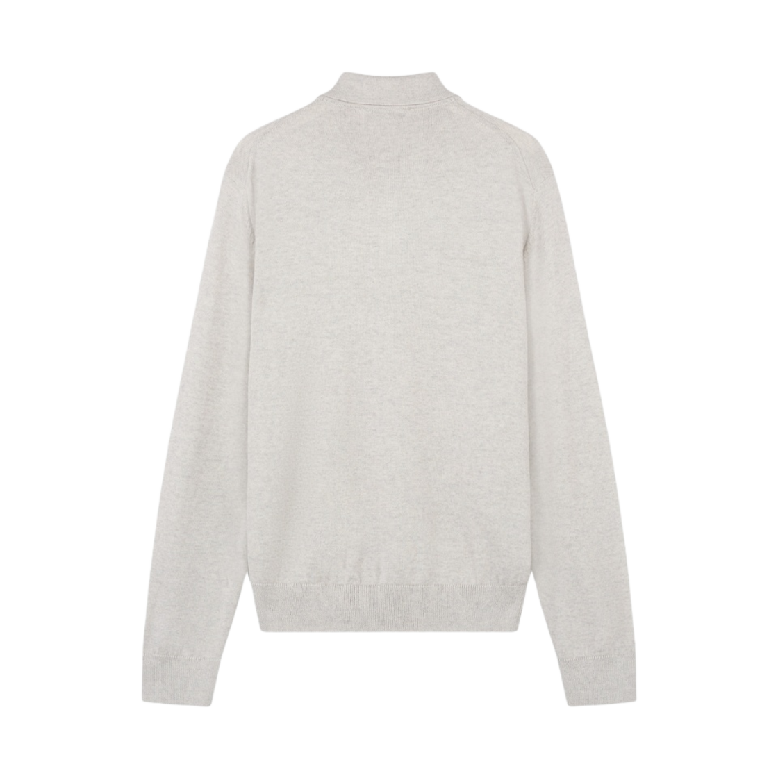 메종 키츠네 볼드 폭스 헤드 패치 폴로 점퍼 라이트 그레이 멜란지(Maison Kitsune Bold Fox Head Patch Polo Jumper Light Grey Melange) - 2