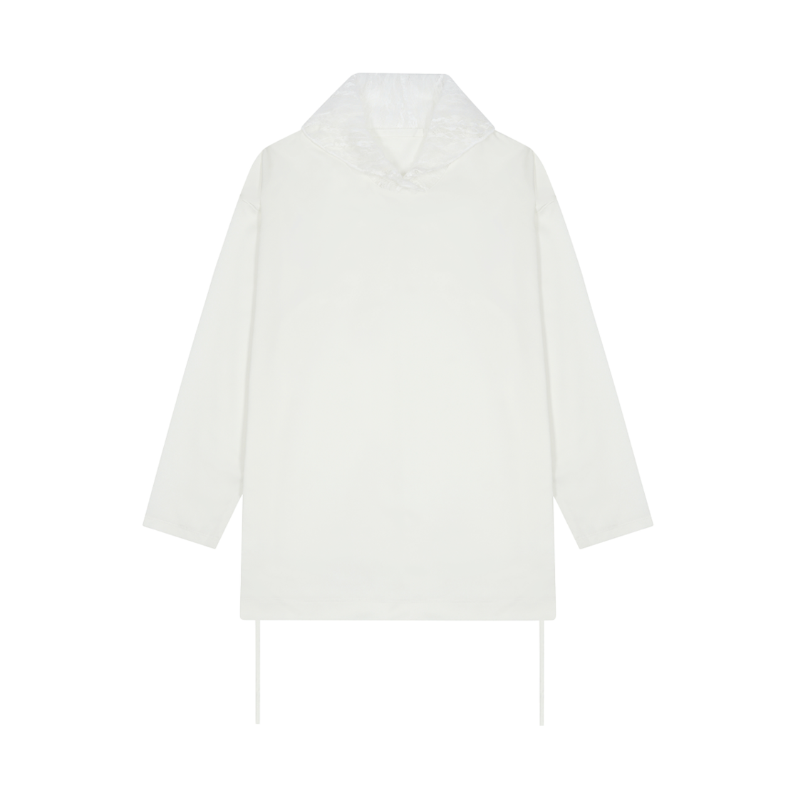 S25SS2003BK SEEN Lace Scarf Neck Long Sleeve