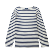 Saint James Minquiers 18 Striped Sailor Long Sleeve T-Shirt Ecru Marine