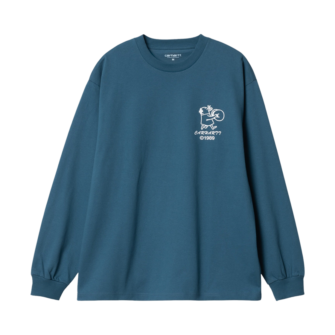 칼하트 WIP 딜리셔스 프리퀀시 롱슬리브 티셔츠 프루시안 블루(Carhartt WIP Delicious Frequencies Long Sleeve T-Shirt Prussian Blue)