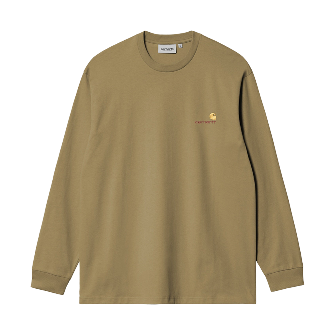 I029955-1N3-XX Carhartt WIP American Script Long Sleeve T-Shirt Larch