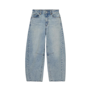 (W) GU Barrel Leg Jean Blue - JP