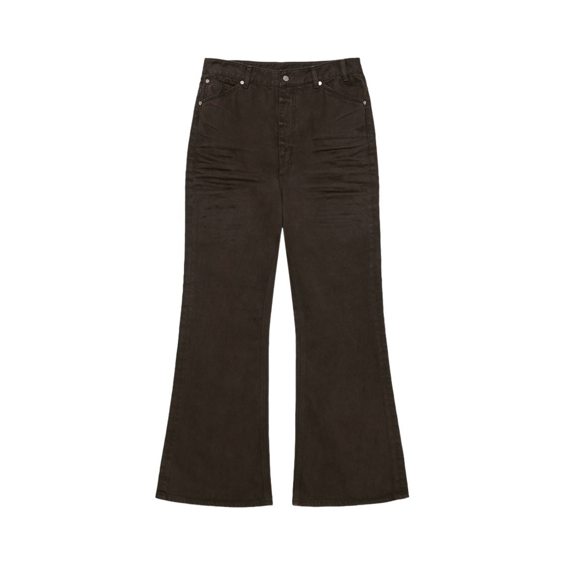 ST2409PTS05 STU Flared Denim Pants Brown