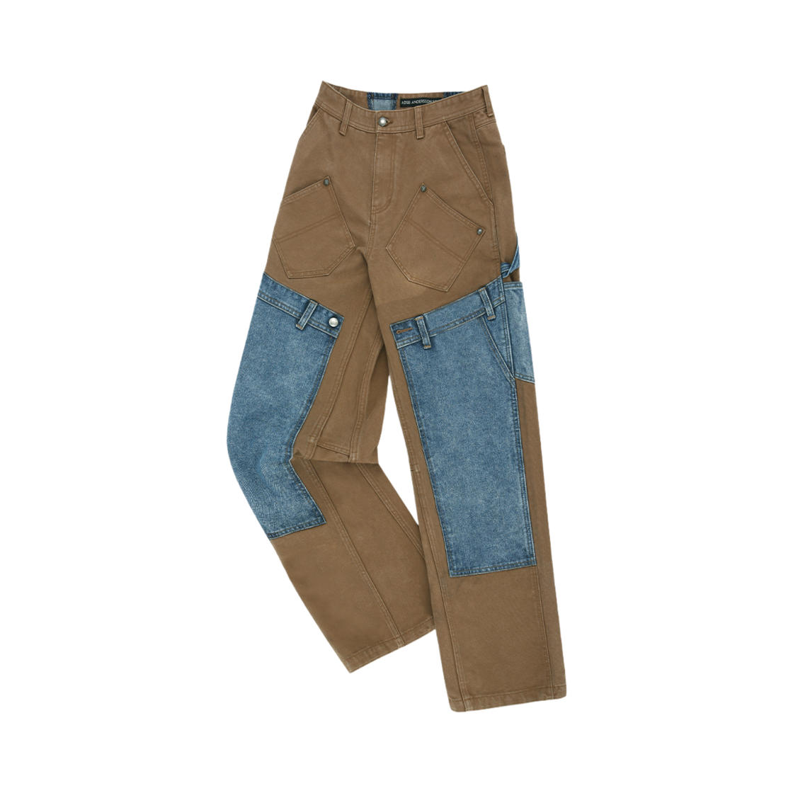 apa810u(BROWN/BLUE) ADSB Andersson Bell Unisex Re-Make Carpenter Jeans Brown Blue
