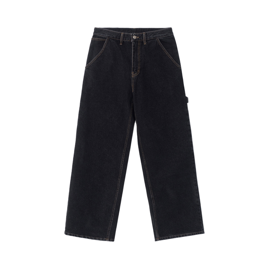 큐티에잇 가먼츠 데님 카펜터 팬츠 블랙