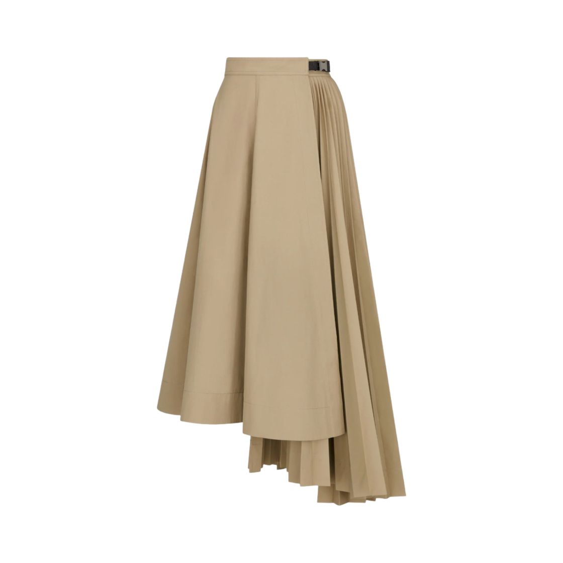 (W) 디올 어시메트릭 코튼 개버딘 롱 스커트 베이지((W) Dior Asymmetric Cotton Gabardine Long Skirt Beige) - 1