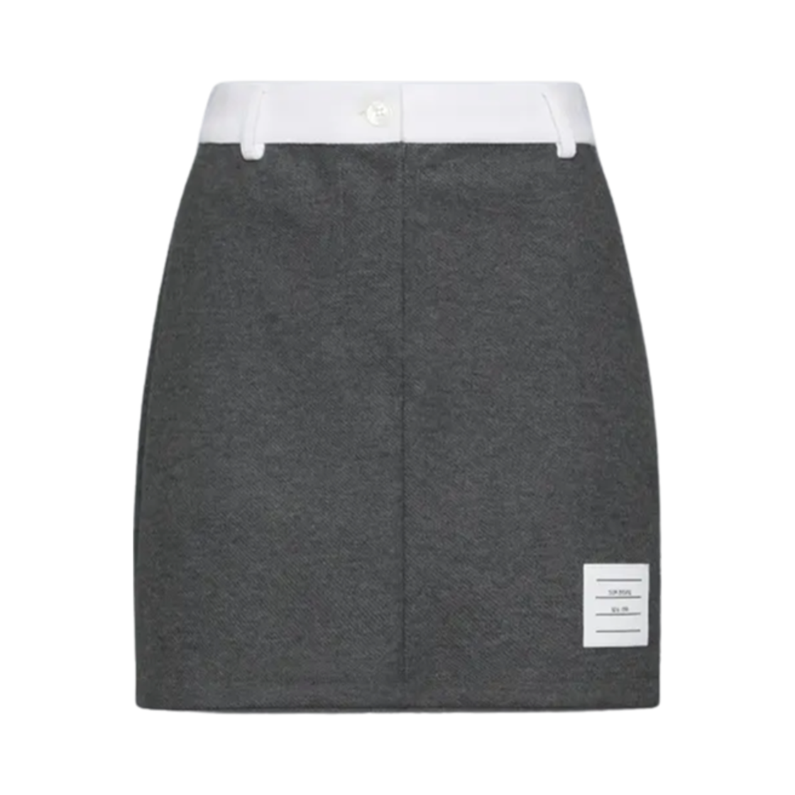 (W) 톰브라운 테크 트윌 미니 스커트 미디움 그레이((W) Thom Browne Tech Twill Mini Skirt Medium Grey) - 1
