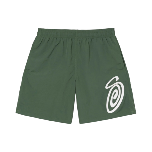 Stussy Curly S Water Shorts Pine