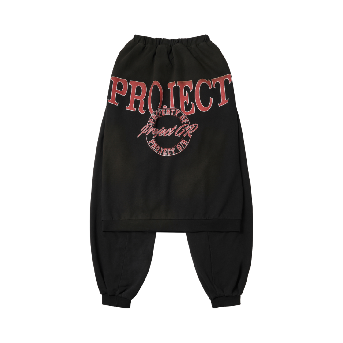 프로젝트 G/R 스웨트셔츠 스웨트팬츠 블랙(Project G/R Sweatshirt Sweatpants Black)
