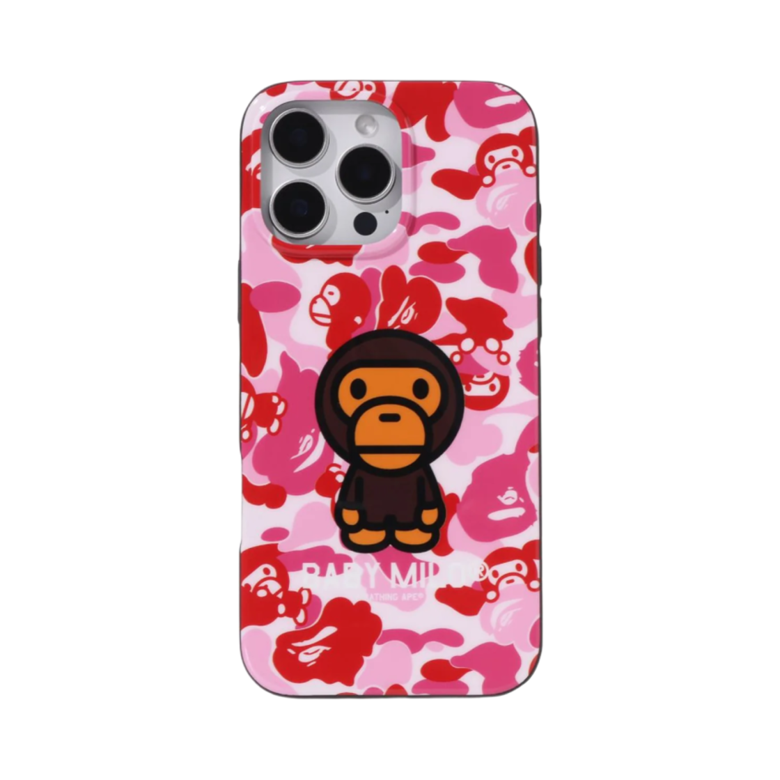 베이프 ABC 마일로 카모 아이폰 16 프로 맥스 케이스 핑크(BAPE ABC Milo Camo iPhone 16 Pro Max Case Pink)