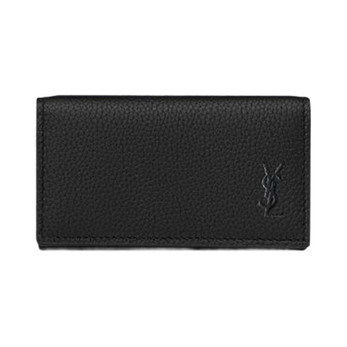 생로랑 카산드라 쉐도우 생로랑 슬림 키케이스 그레인 레더 블랙(Saint Laurent Cassandre Shadow Saint Laurent Slim Keycase in Grained Leather Black) - 1