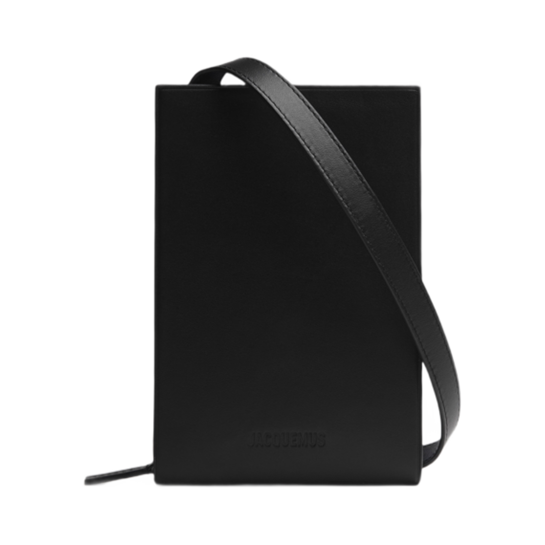 225SL029-3061-990 Jacquemus Le Gadju Rectangle Neck Wallet Black