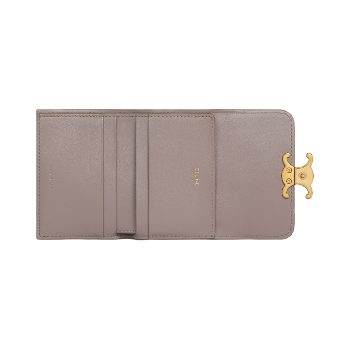 셀린느 컴팩트 월렛 코인 트리옹프 샤이니 카프스킨 페블(Celine Compact Wallet with Coin Triomphe in Shiny Calfskin Pebble) - 4