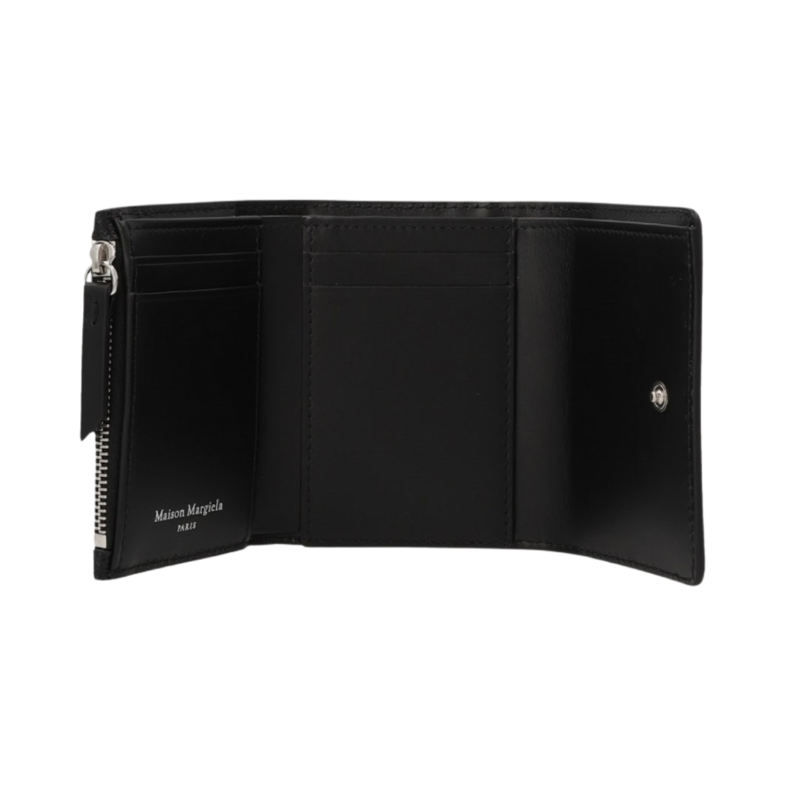 SA3UI0017P4745T8013 Maison Margiela Zip Compact Tri-Fold Wallet Black - #2