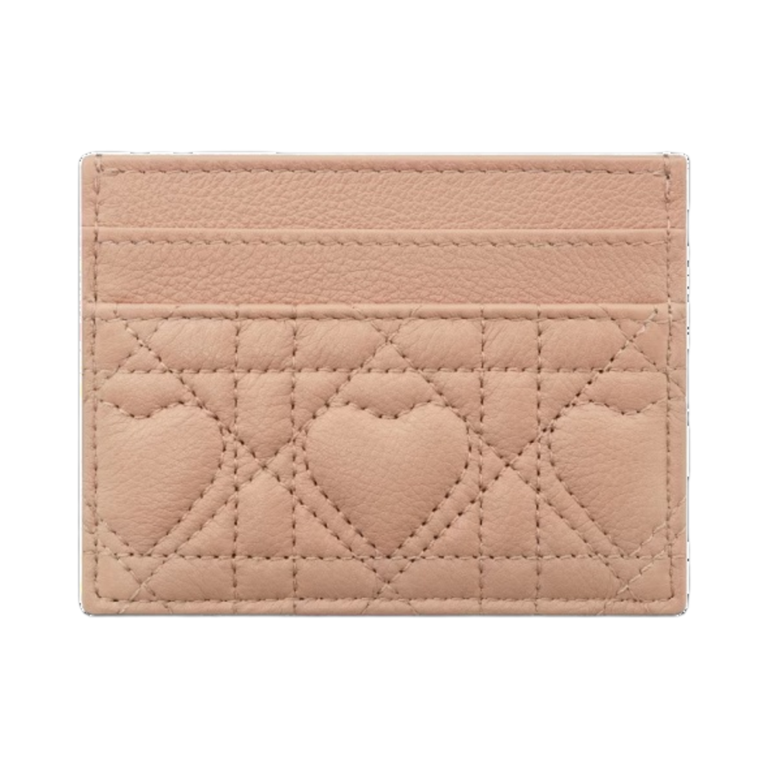 디올 카로 5 슬롯 카드 홀더 까나쥬 카프스킨 하트 모티프 핑크(Dior Caro Five Slot Card Holder Cannage Calfskin with Heart Motif Pink) - 2