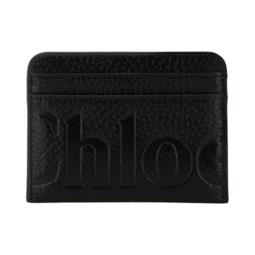 CHC24WP454O21001 Chloe Leather Logo Card Holder Black