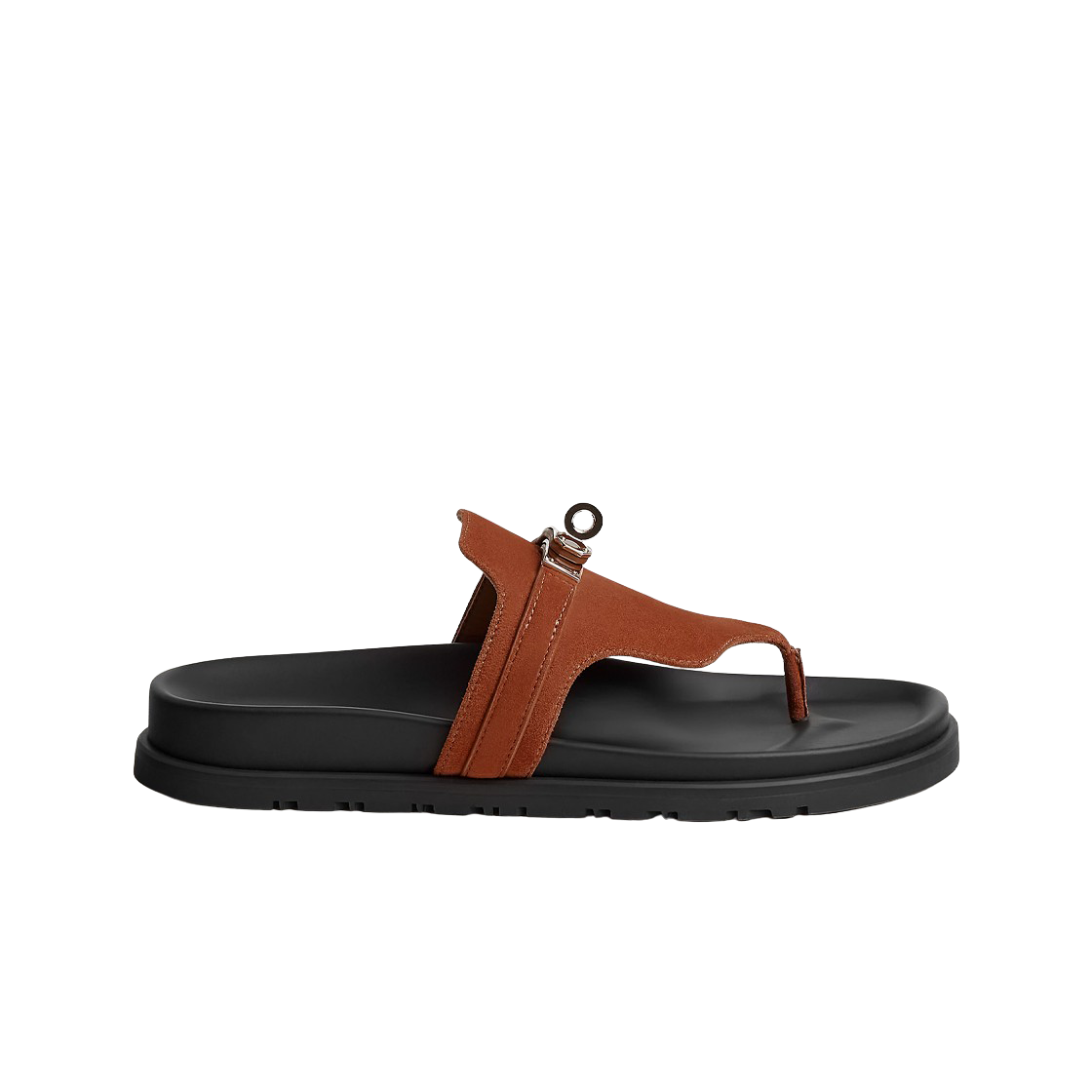 (W) 에르메스 엠파이어 샌들 스웨이드 고트스킨 & 페르마브라스 하드웨어 브룬 아무레뜨((W) Hermes Empire Sandal Suede Goatskin & Permabrass Brun Amourette)