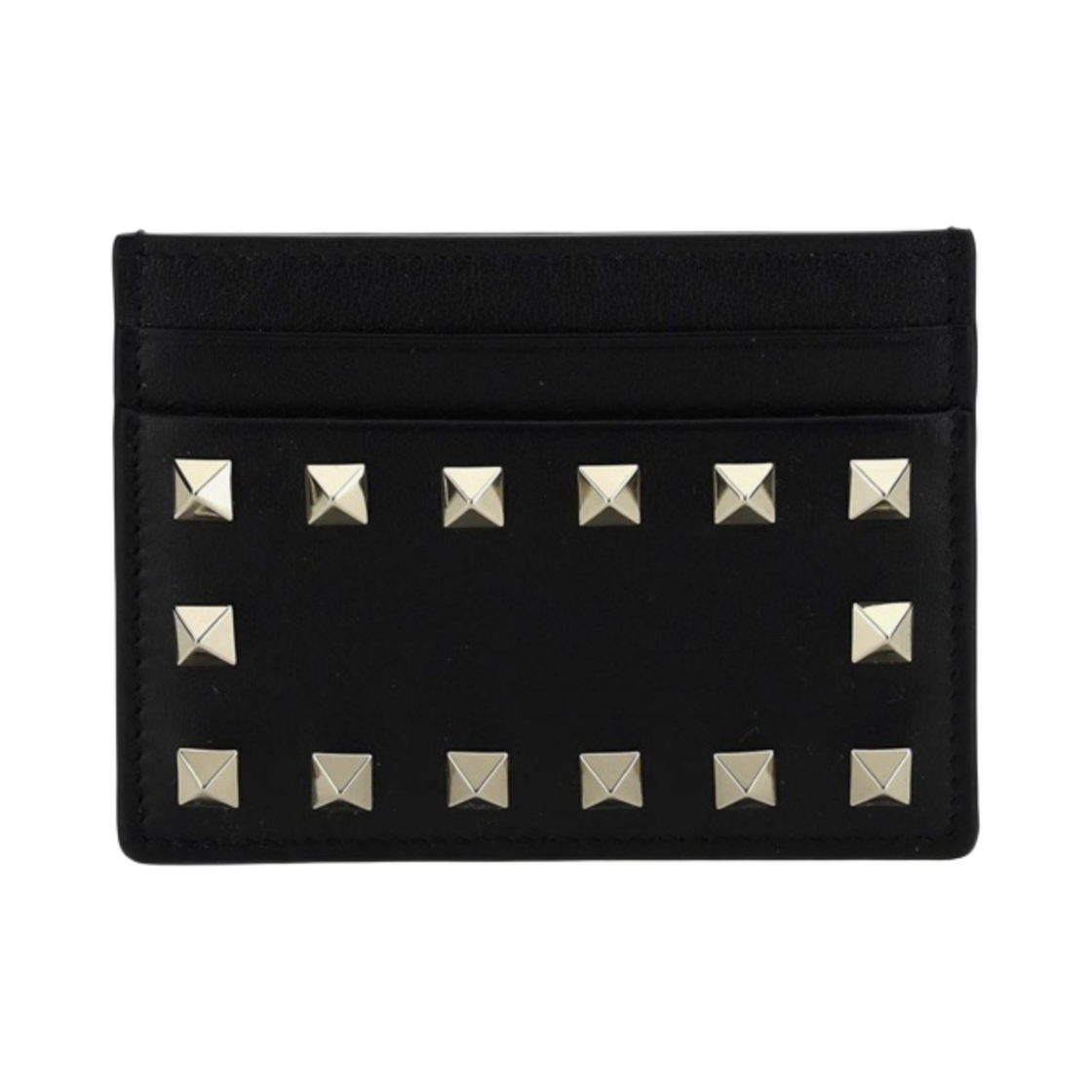 P0486BOL0NO Valentino Rockstud Card Holder Black