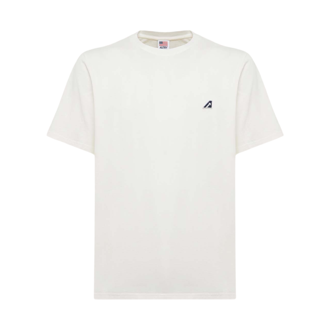 오트리 아이코닉 로고 패치 크루넥 티셔츠 화이트(Autry Iconic Logo Patch Crewneck T-Shirt White)