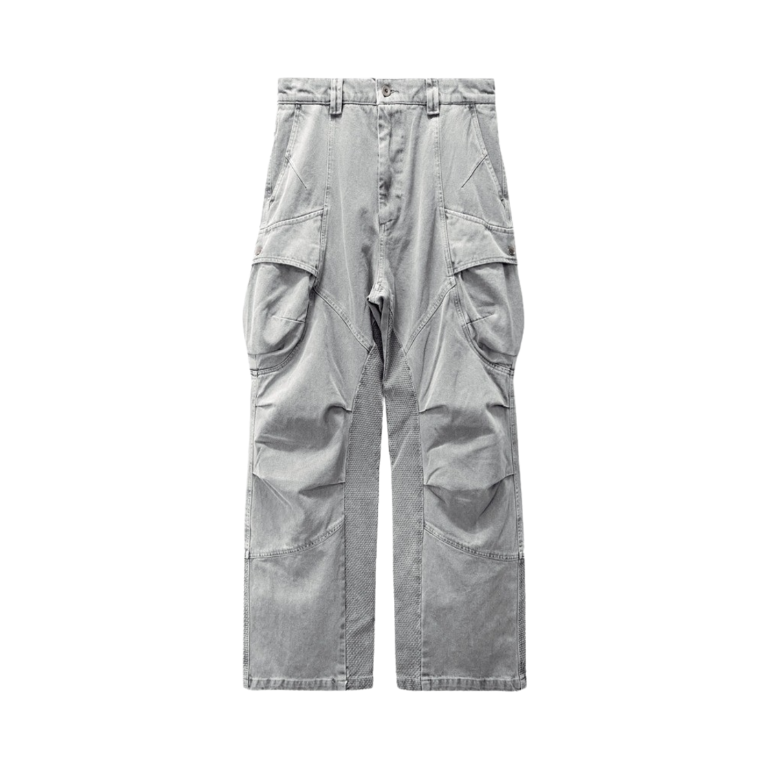 IGNTCR121 Ignota Core:8 Washed Cargo Pants Light Grey
