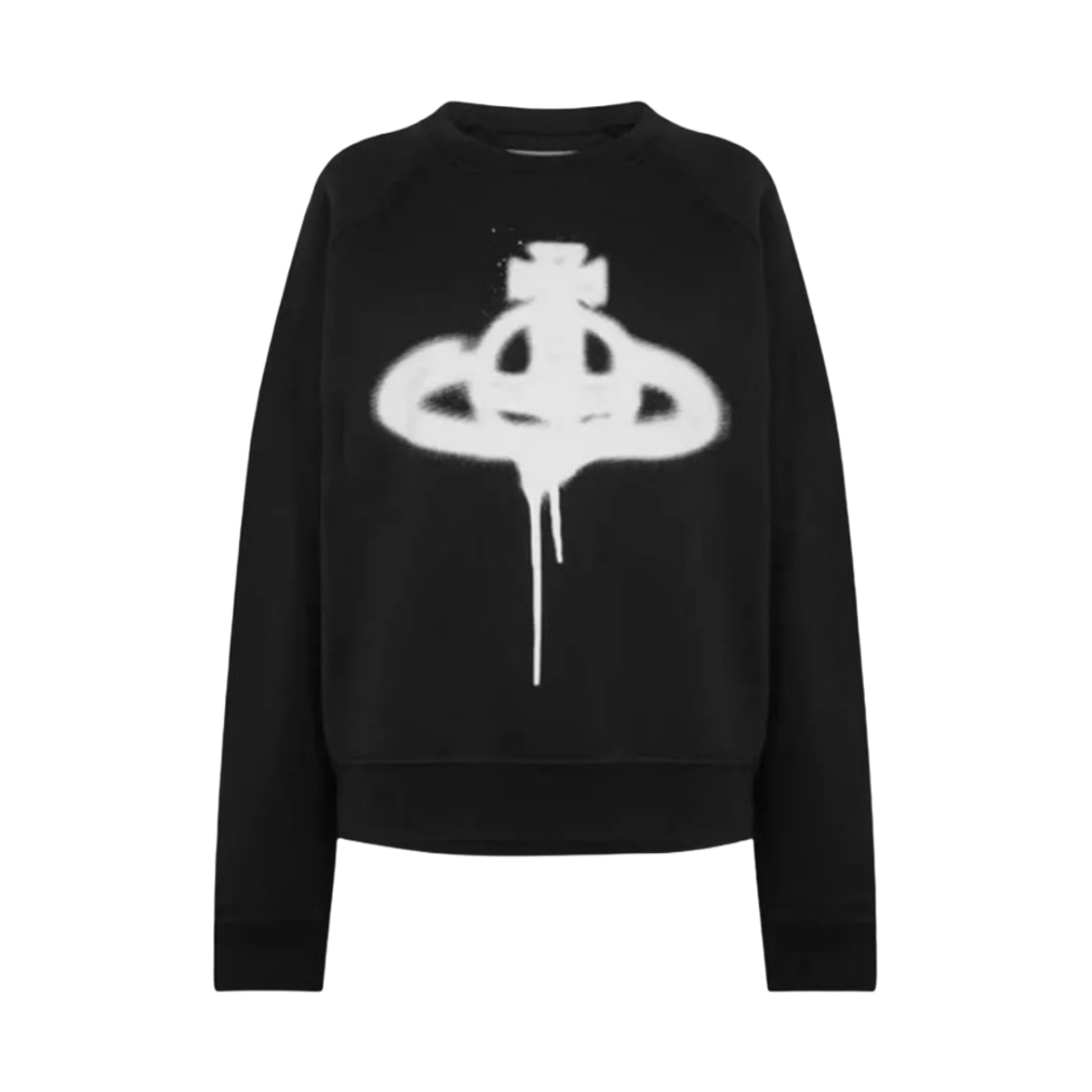 3I01000F-J0032-N306 (W) Vivienne Westwood Spray Orb Raglan Sweatshirt Black