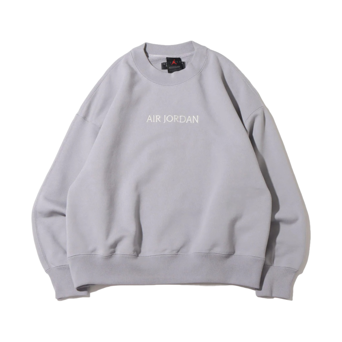 DQ4650-054 (W) Jordan Wordmark Fleece Crewneck Sweatshirt Light Steel Grey - Asia