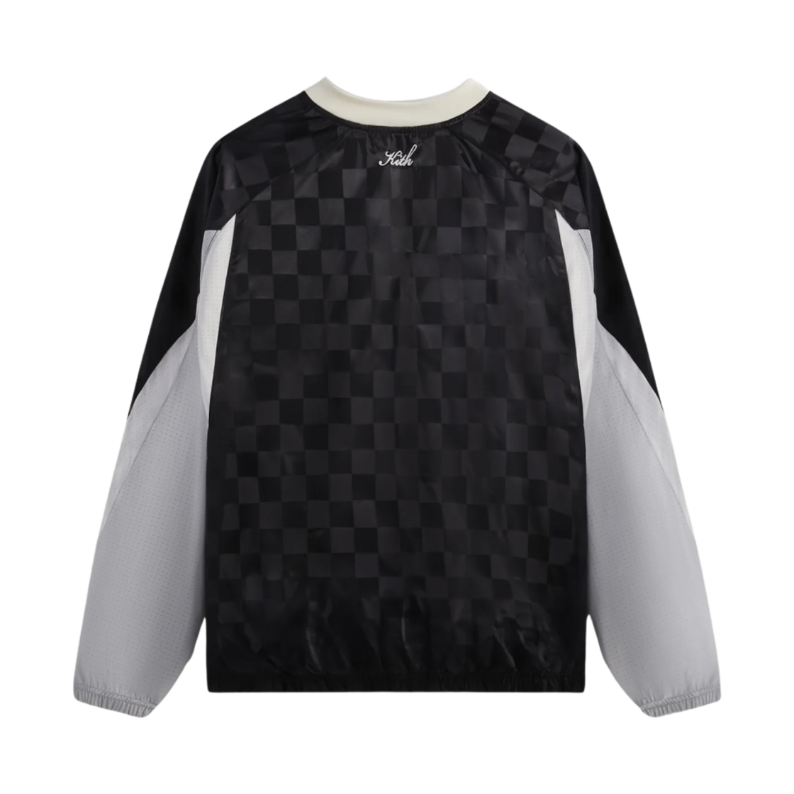 Kith チェック柄サテンプルオーバー「ブラック」 Kith チェック柄サテンプルオーバー「ブラック」