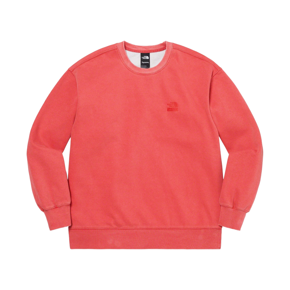 NF0A5IU429B Supreme x The North Face Pigment Printed Crewneck Red - 21SS