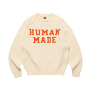 Human Made Bear Raglan Knit Sweater White