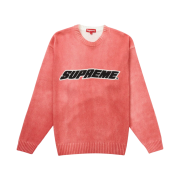 Supreme Printed Washed Sweater Pink - 23SS