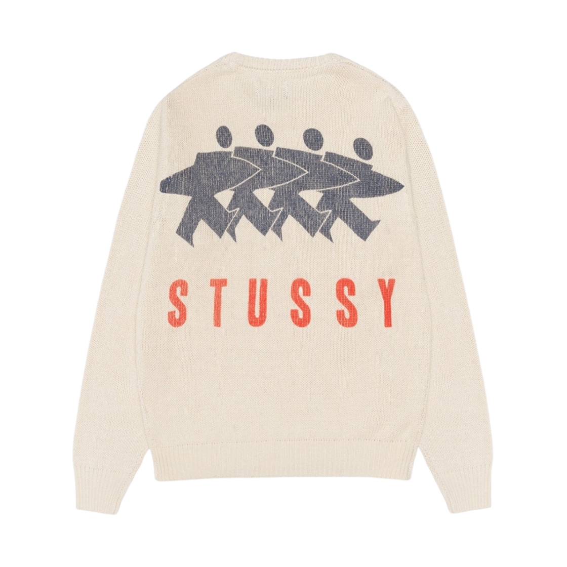 스투시 서프맨 아이콘 코튼 리넨 크루넥 아이보리 | Stussy | KREAM