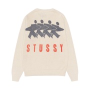 Stussy Surfman Icon Cotton Linen Crew Ivory